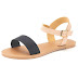 DREAM PAIRS Women's Cute Open Toes One Band Ankle Strap Flexible Summer Flat Sandals