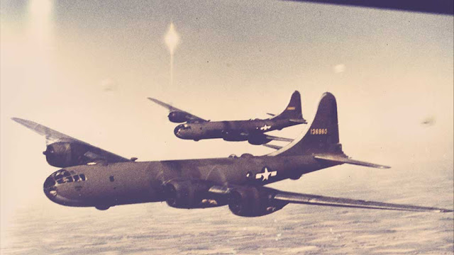Photograph depicting unidentified flying objects (UFOs) encountered by Allied and Axis pilots during World War II