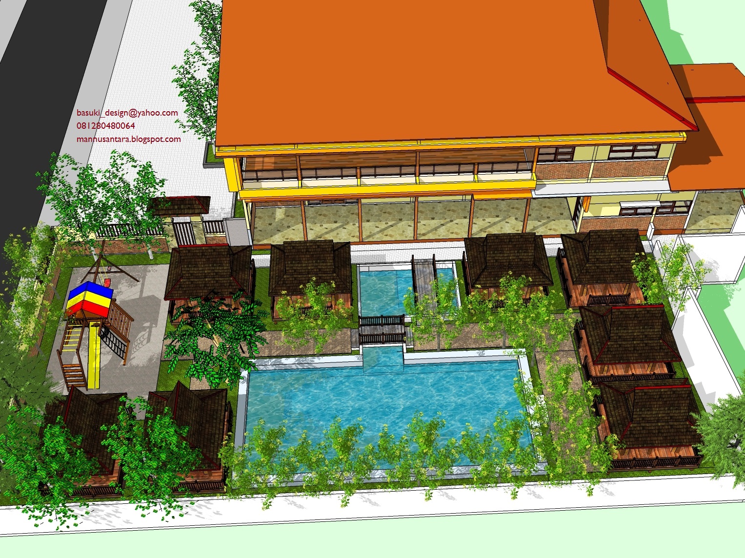 Mannusantara Design Indonesia Desain Restoran Dan Cafe 2 Lantai Dengan Gazebo Outdoor