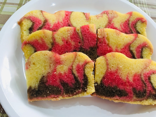 Kek Minyak Kukus Moist Pink And Yellow Colour - Blog Cik 