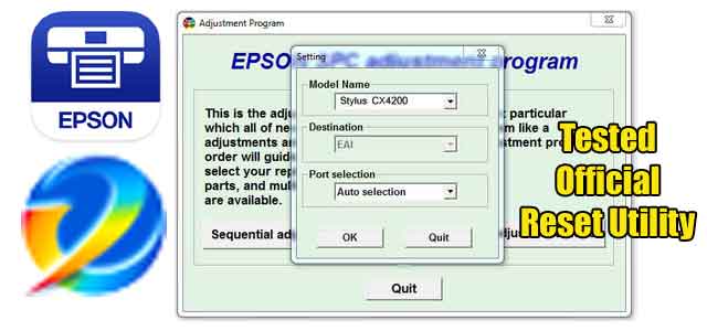 Epson Stylus CX4200 Adjustment program (Reset Utility)