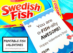Fish Pun Printable Valentines @michellepaigeblogs.com