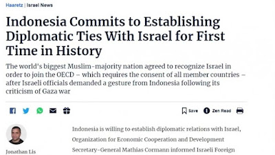 Media Israel Sebut Indonesia Berkomitmen Jalin Hubungan Diplomatik Dengan Israel