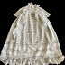 CIRCA 1900, BABY'S SILK GOWN W/EMBROIDERY,VALENCIENNE LACE