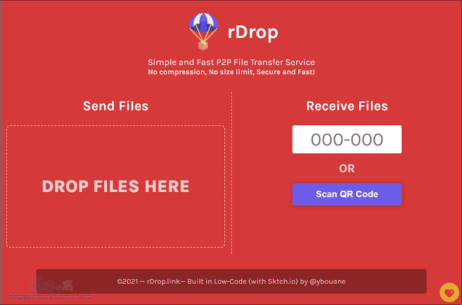 rDrop 簡單的 P2P 傳檔服務