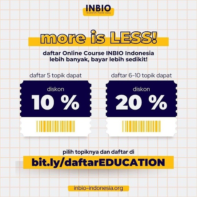 Online Course Batch XVIII di INBIO Indonesia (Dapatkan materi, modul, e-sertifikat, dan rekaman video)