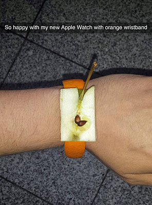 Apple watch and orange wistband