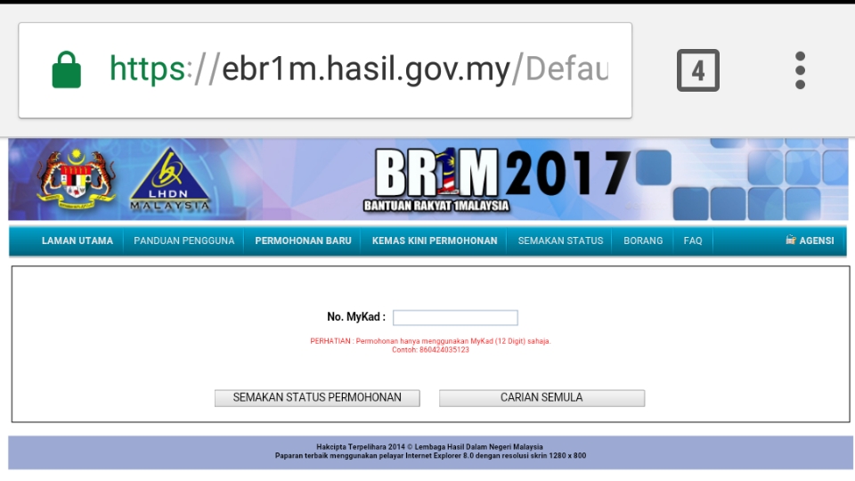 Kemaskini BR1M 2017 - Pendidik2u