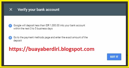 Cara Verifikasi Identitas di google adsense Cara Verifikasi Identitas di google adsense