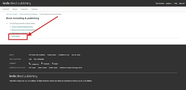 التواصل مع دعم Amazon KDP