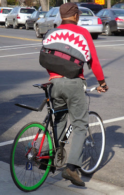 singlespeed shark bag messenger bike bicycle