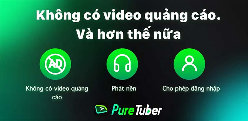 Pure Tuber - khóa Ads cho video - tải app trên Google Play, App Store b2