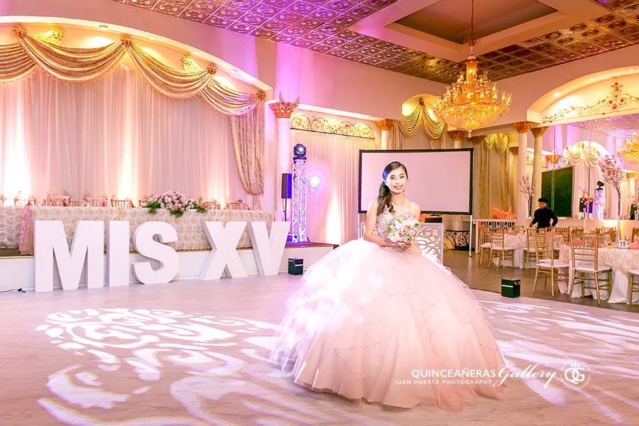 San Diego Quinceanera at Boulevard Hall - Blush Pink Decorations -  Quinceanera