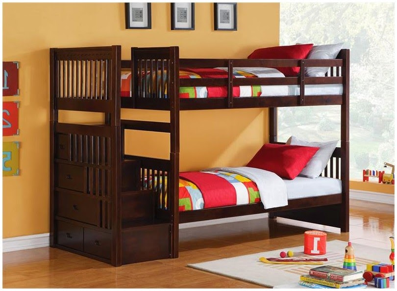 kids bunk beds with stairs