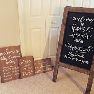 calligraphy wedding signs