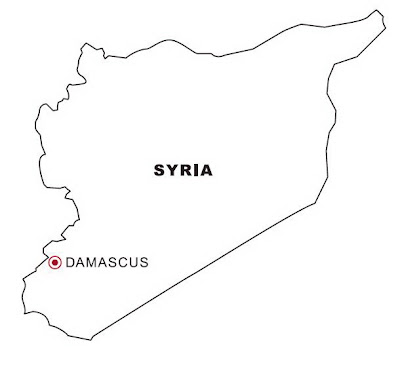 Mapa de Siria para colorear
