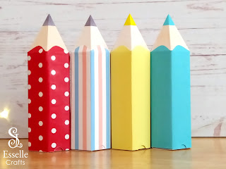 Pencil Favour Boxes by Esselle Crafts