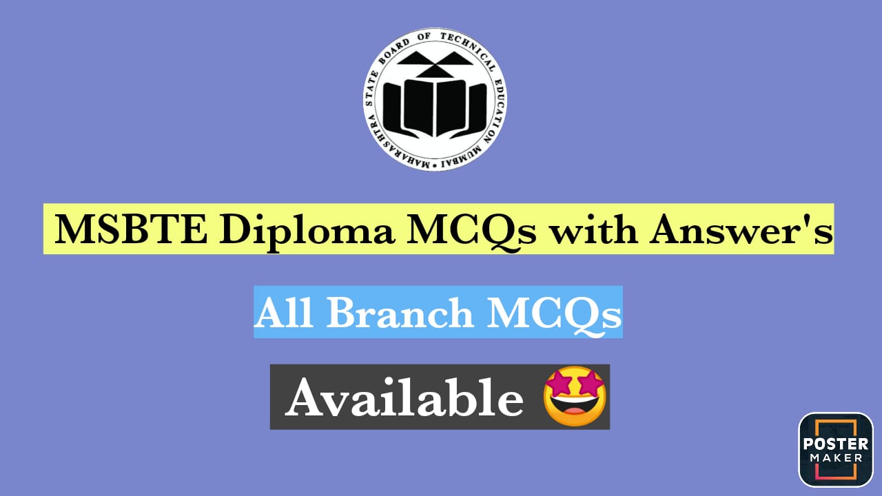 MSBTE MCQs With Answers All Branchs and All Subjects