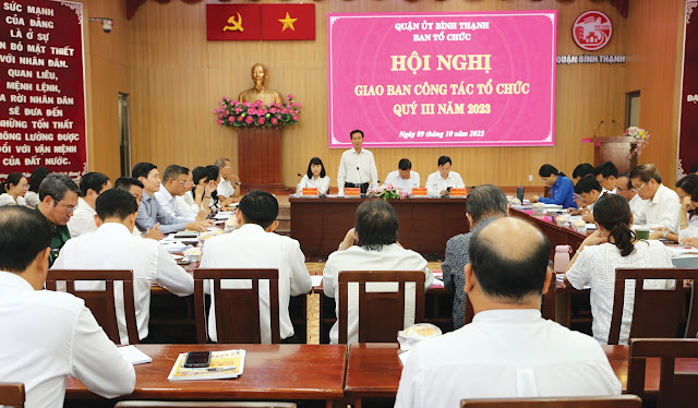 Đồng chí Phan Văn Định kết luận hội nghị giao ban công tác  Tổ chức quý III năm 2023. (Ảnh: MH)