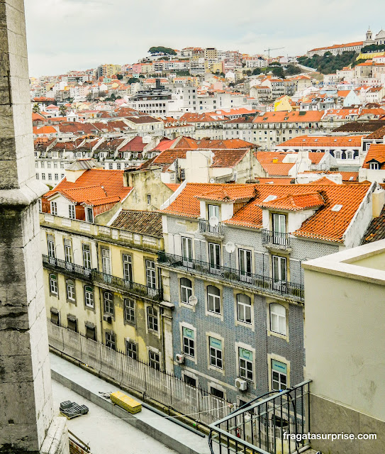 mirante do Elevador de Santa Justa em Lisboa