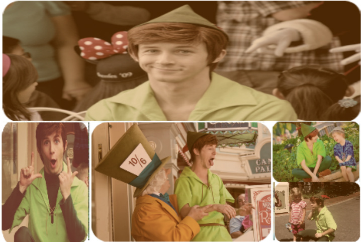 His name is Andrew Ducote but many people know him as Spieling Peter Pan