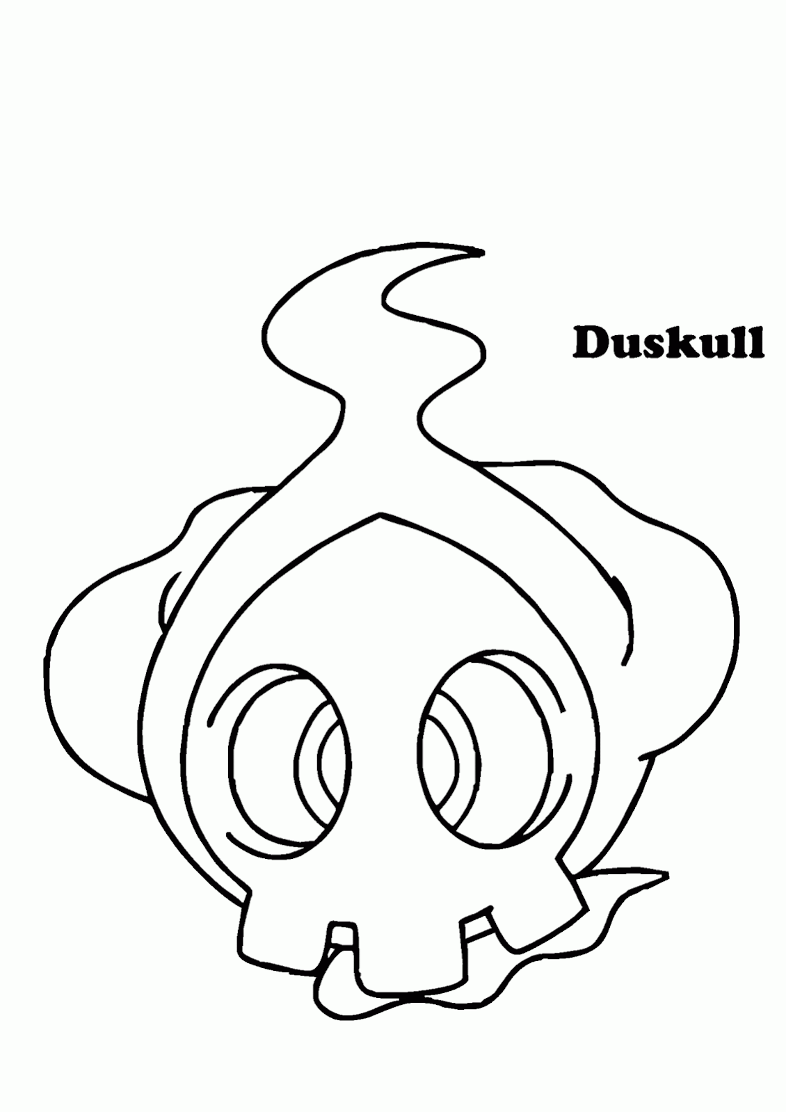 Gambar Mewarnai Gambar Pokemon Duskull Download Nobita Hitam Putih