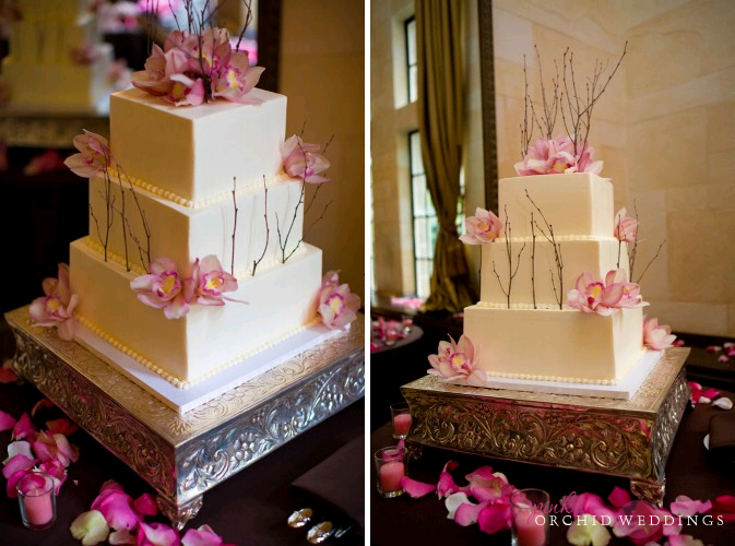 Pink Orchid Weddings  Our orchid wedding cake one year  later