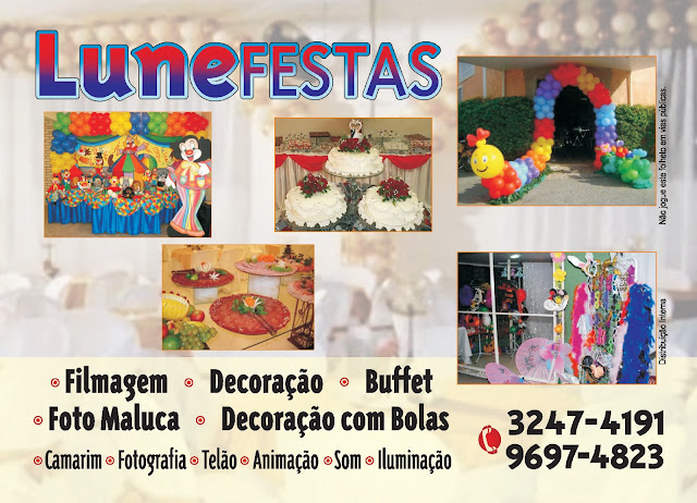 Decoração de Festas e Eventos - Filmagem - Buffet completo - Som