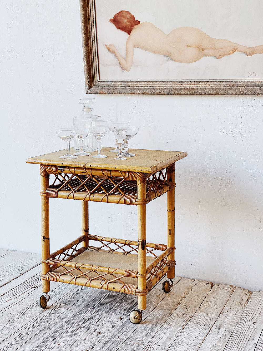 Bar Cart Inspiration for Small Spaces | Organized Mess