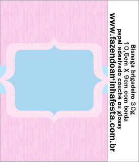 Pink and Light Blue: Free Printable Candy Bar Labels.