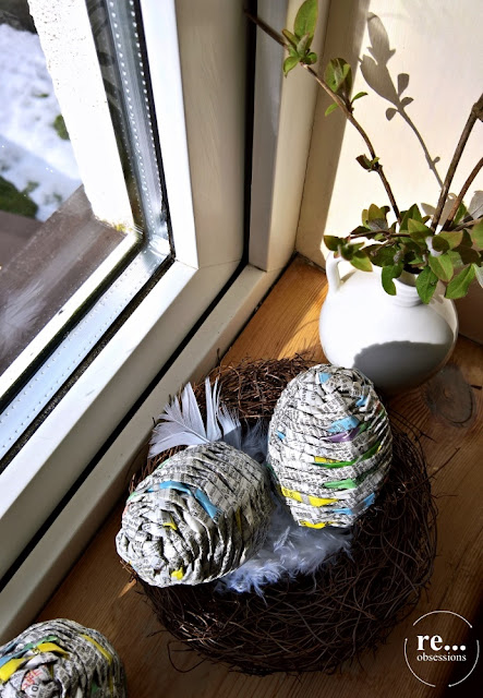 easter egg, easter decor, paper weaving, recycle, papierowa wiklina, wielkanoc, jakka wielkanocne