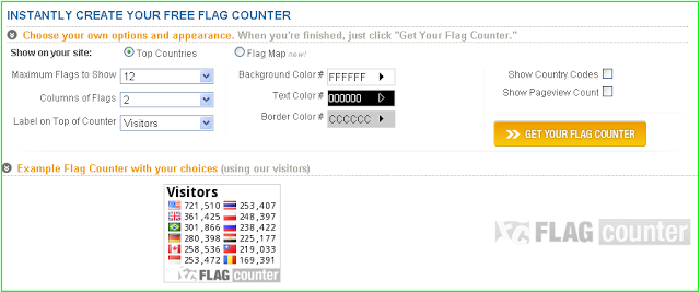 Tạo bộ đếm lượt truy cập blog có cờ quốc gia của người ghé thăm