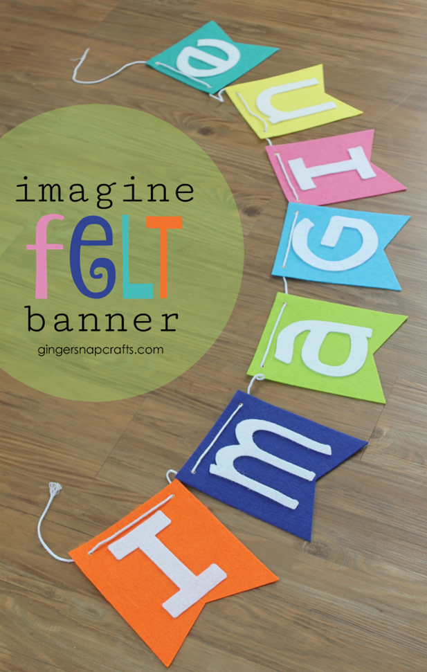 imagine felt banner at gingersnapcrafts.com #felt #cricut #cricutmade