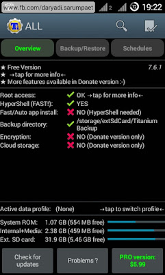 titanium backup android application main interface