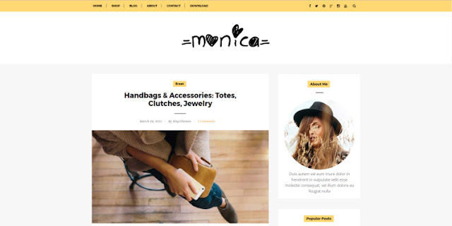 Monica blogger template