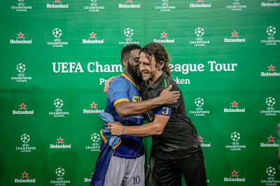 Puyol and Okocha Play An Unmissable Match in Uyo