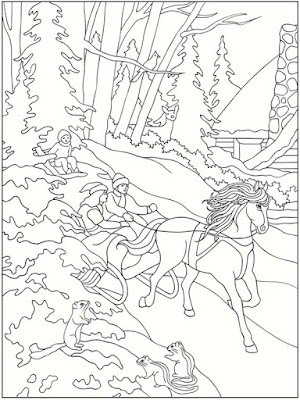 free winter scenes printable coloring pages