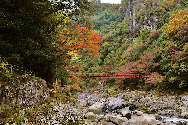 紅葉が美しい。山口県の秋も楽しめる観光スポット　渓谷と紅葉の長門峡