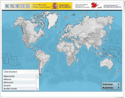 "Puzzle de países del mundo"