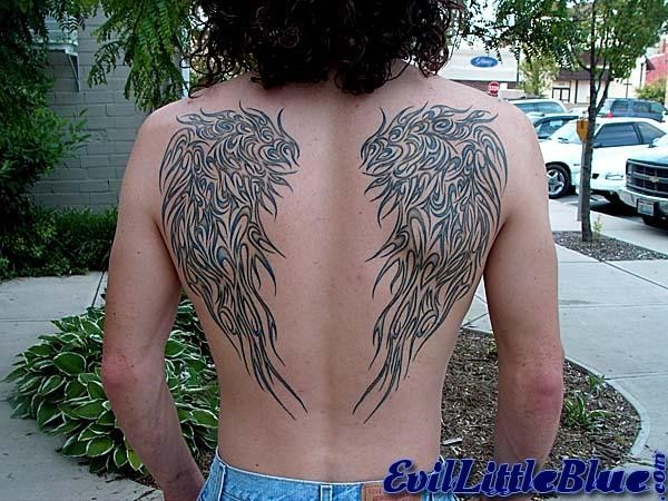 tattoo on back wings. Back Tattoo Wings. wings on