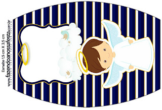 Brunette Angel Boy: First Communion Free Printable Candy Bar Labels.