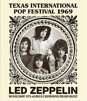 Cartaz da apresentação do Led Zeppelin no Texas Pop Festival, em 1969