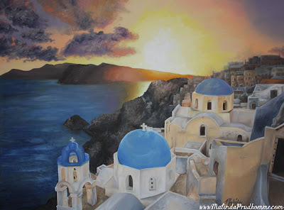 oil painting, santorini painting, travel artist, original artwork, original paintings, custom art, commission art