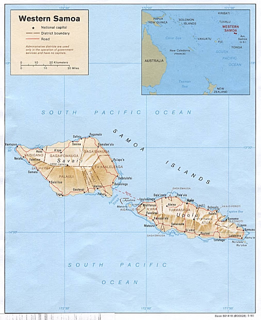 Samoa - Bản đồ địa lý của Samoa 🇼🇸