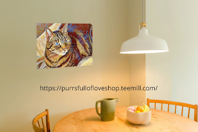 tabby cat wall art