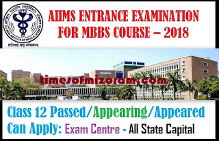 aiims mbbs entrance 2018 mizoram