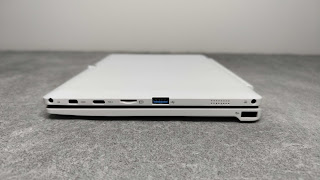 Ports on the side of the laptop/tablet