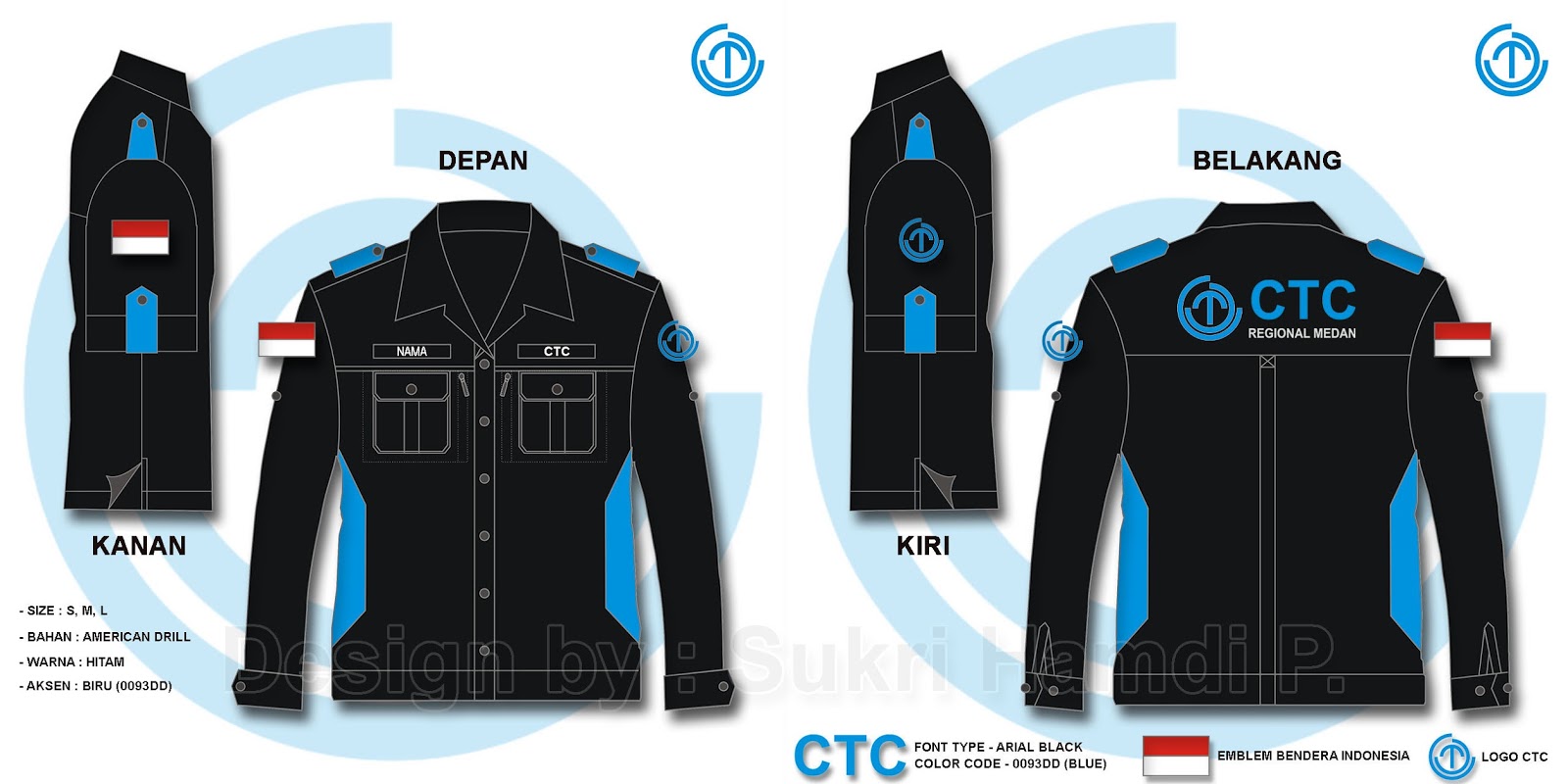 Template Desain Baju Pdh