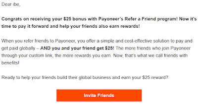 make money for just referring a friend to payoneer