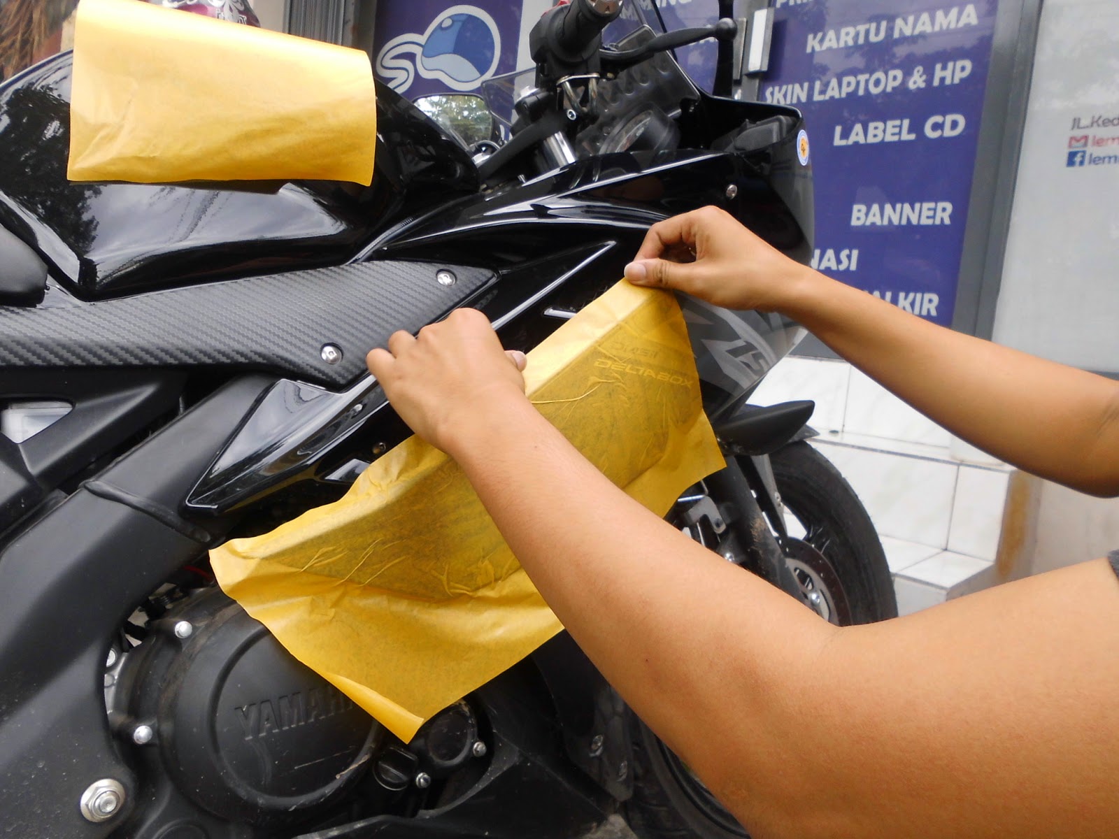 Striping Motor Laki Fairing Barometer Sticker Digital Apparel